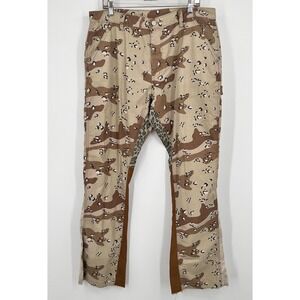 MNML Pants Mens 36 Desert Camo Ripstop Baggy Cargo Military Tactical Raw Hem